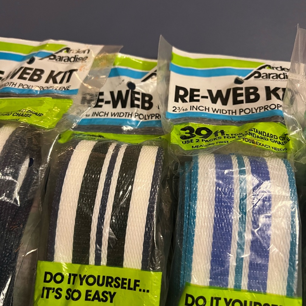 NWT Arden Paradise, Wellington, Frost king Re Webbing Kits/and Screws - Picture 8 of 9
